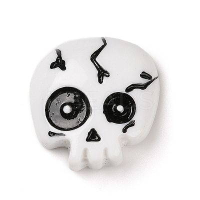 Skull Halloween Opaque Resin Decoden Cabochons RESI-R446-01C-1