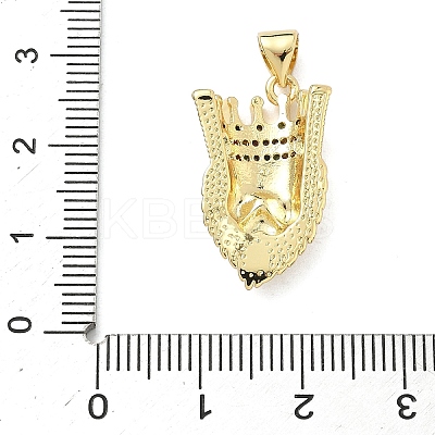 Brass Micro Pave Colorful Cubic Zirconia Pendants KK-A282-25G-1