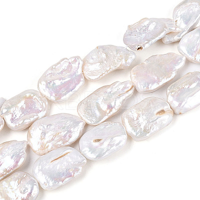 Natural Keshi Pearl Beads Strands PEAR-S020-K11-1