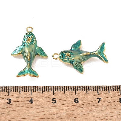 304 Stainless Steel Enamel Pendants STAS-L316-22G-09-1