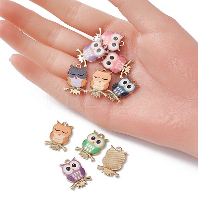 Painted Alloy Pendants PALLOY-YW0001-67-1