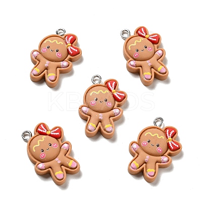 Christmas Opaque Resin Pendants RESI-G043-B09-1
