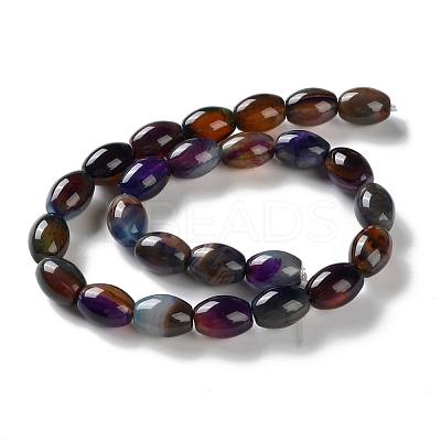 Natural Agate(Dyed & Heated) Beads Strands G-M446-D01-01A-1