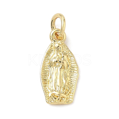 Brass Virgin Mary Charms KK-K368-62G-1