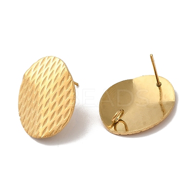 Ion Plating(IP) 304 Stainless Steel Stud Earrings Findings STAS-B041-01G-1