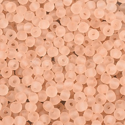 FGB Frosted Transparent Glass Seed Beads SEED-N013-04A-03-1