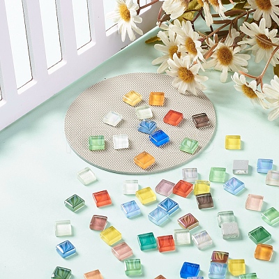 Mosaic Tiles Glass Cabochons DIY-P045-02-1