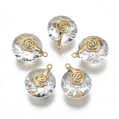 Valentine's Day Glass Pendants GLAA-N038-003A-1