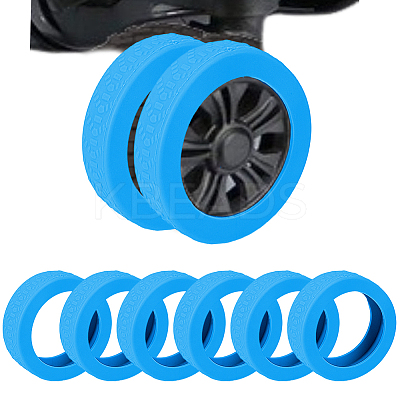 18Pcs Silicone Luggage Wheels Protectors Cover FIND-OC0013-86B-1