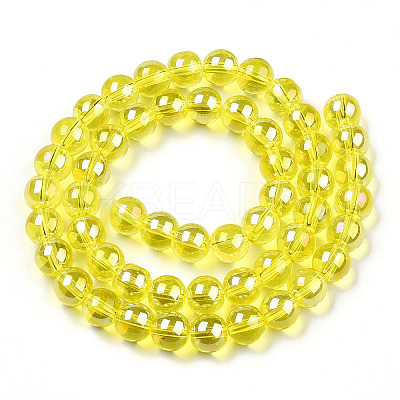 Electroplate Transparent Glass Beads Strands LS-GLAA-T032-T8mm-AB12-1