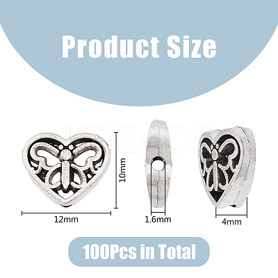 100Pcs Tibetan Style Alloy Beads FIND-DC0004-21-1