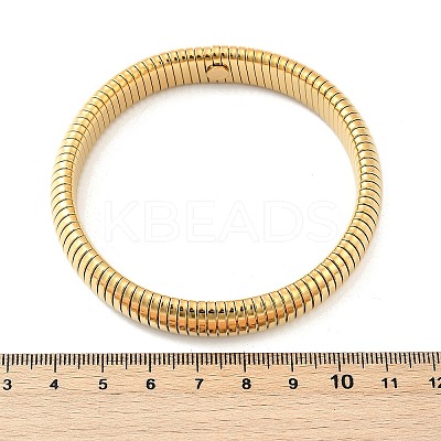 304 Stainless Steel Flat Snake Chain Bracelet BJEW-B076-01G-1