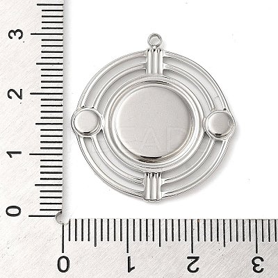 Non-Tarnish 304 Stainless Steel Pendant Cabochon Settings LS-STAS-K263-44P-1