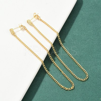 Long Chain Tassel Dangle Stud Earrings for Girl Women ZIRC-C025-23G-1