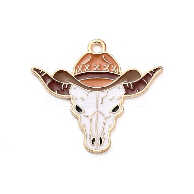 Western Cowboy Theme Alloy Enamel Pendants FIND-V001-04G-03-1