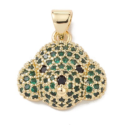 Brass Micro Pave Cubic Zirconia Pendants KK-M240-01-1