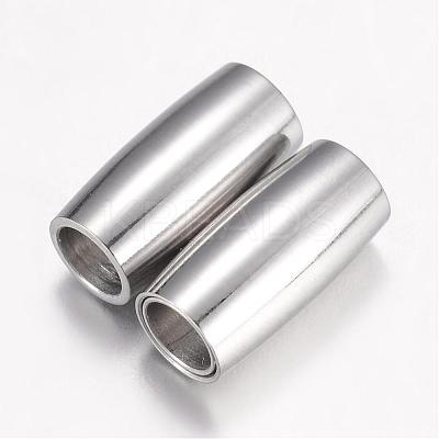 Tarnish Resistant 304 Stainless Steel Magnetic Clasps with Glue-in Ends STAS-G071-44P-1