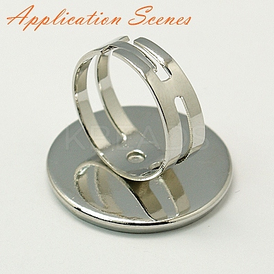 Blank 316L Surgical Stainless Steel  Finger Ring Bands STAS-C125-03P-1