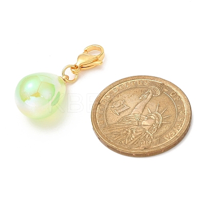 Rainbow Iridescent Acrylic Teardrop Pendant Decorations HJEW-JM01086-1