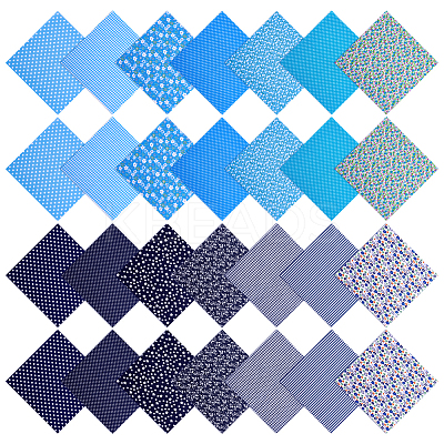 28Pcs 2 Styles Cotton Fabric DIY-PH0036-28-1