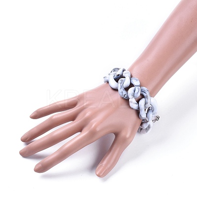 Imitation Gemstone Style Acrylic Bracelets BJEW-JB04583-1
