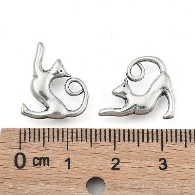 Tibetan Style Alloy Kitten Pendants TIBEP-A22092-AS-LF-1