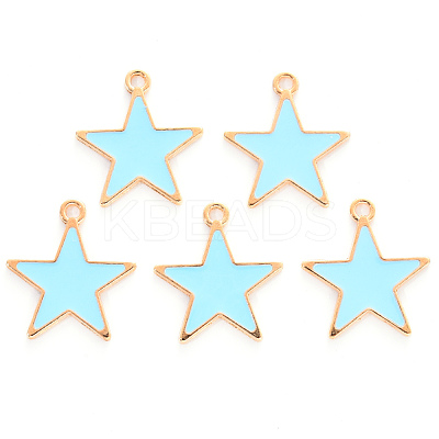 Alloy Enamel Pendants ENAM-R059-01A-RS-1