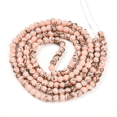 Baking Paint Glass Beads Strands DGLA-N010-6mm-02-1