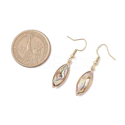 Natural Paua Shell Dangle Earrings EJEW-JE06274-03-1
