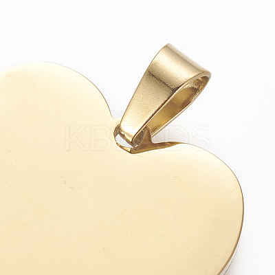Ion Plating(IP) 304 Stainless Steel Stamping Blank Tag Pendants STAS-F213-02G-1