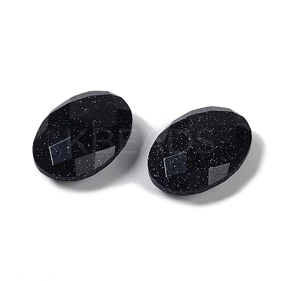 Synthetic Blue Goldstone Cabochons G-O175-15G-01-1