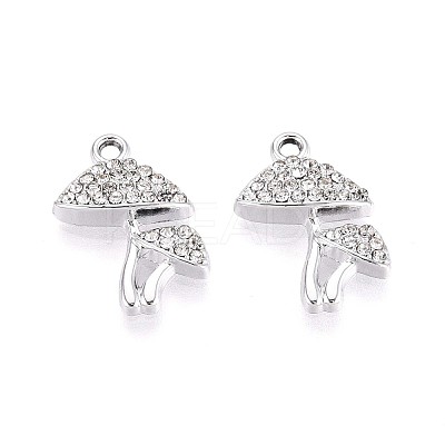 Rack Plating Alloy Rhinestone Pendants PALLOY-T091-27M-P-1