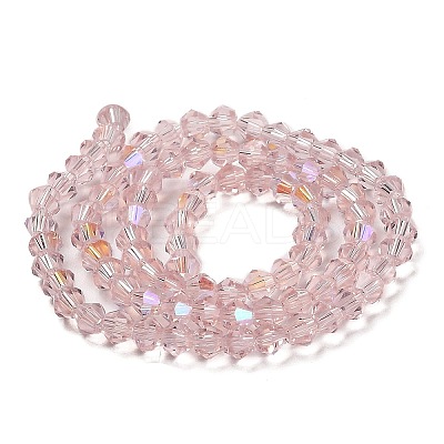 Transparent Electroplate Glass Beads Strands GLAA-F029-4mm-D26-1