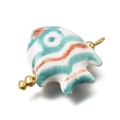 Ocean Themed Hand Painted Ceramic Porcelain Pendants PR-CBA0027-05G-08-1