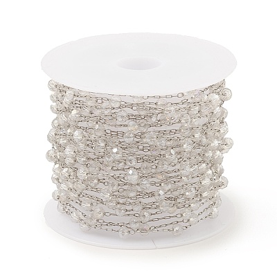 Glass Round Beaded Chains CHS-B003-04A-1
