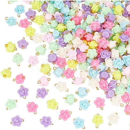 200Pcs Opaque Acrylic Beads Connector Charms FIND-HY0001-30-1