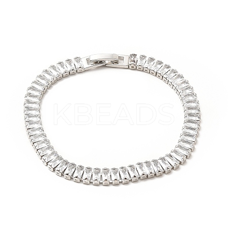Clear Cubic Zirconia Tennis Bracelets BJEW-A132-20P-1