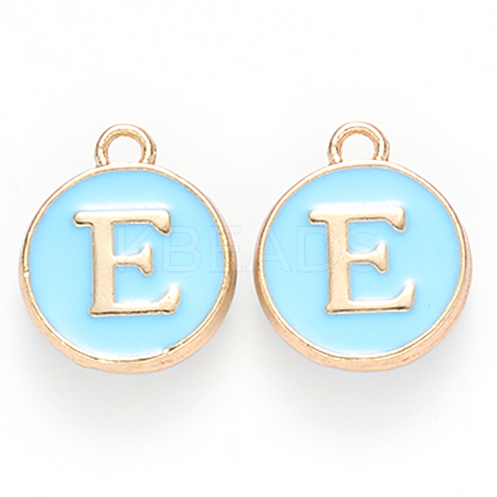 Golden Plated Alloy Enamel Charms X-ENAM-S118-04E-1