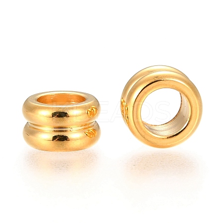 304 Stainless Steel Grooved Beads X-STAS-I117-16A-G-1