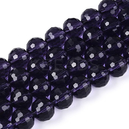 Transparent Glass Bead Strands GLAA-R095-10mm-37-1