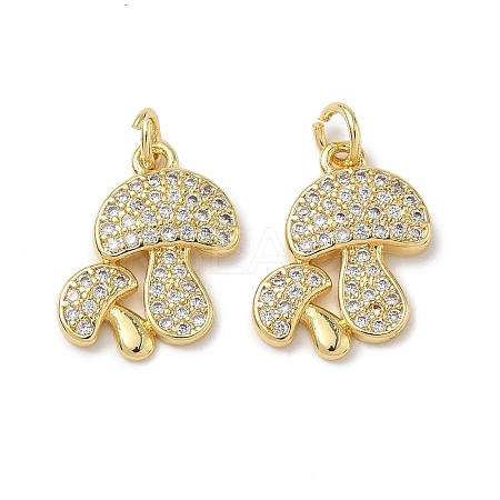 Brass Micro Pave Cubic Zirconia Pendants KK-H522-01F-G-1