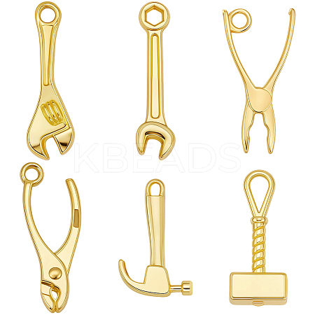 60Pcs 6 Style Alloy Charms FIND-BBC0004-26-1