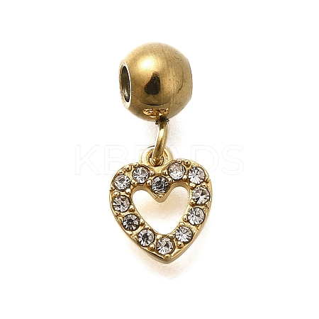 304 Stainless Steel Rhinestone Charms STAS-M109-05G-02-1