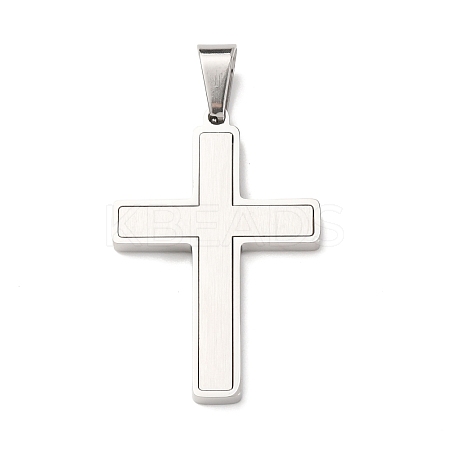 Brushed 304 Stainless Steel Pendants STAS-P421-15P-1