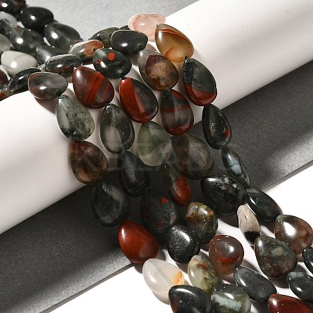 Natural African Bloodstone Beads Strands G-I377-A23-1