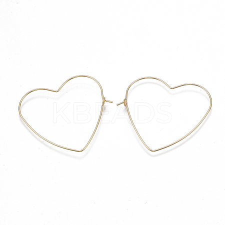 Brass Earring Hooks X-KK-T038-429G-1