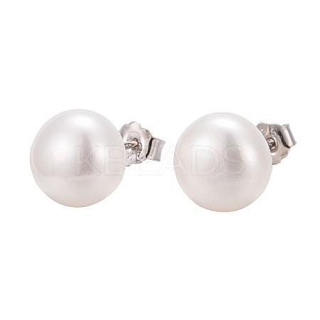 Valentine Presents for Her 925 Sterling Silver Ball Stud Earrings LS-EJEW-D029-8mm-2-1