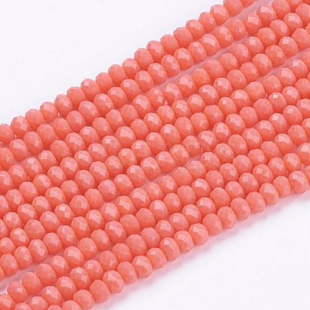 Opaque Solid Color Glass Bead Strands X-GLAA-F078-A03-1