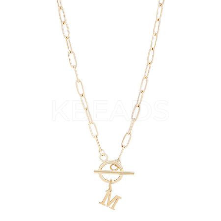 304 Stainless Steel Letter Pendant Necklaces NJEW-LP0001-52M-G-1