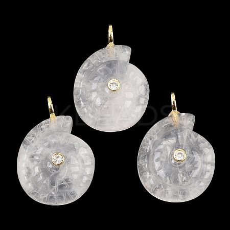 Natural Quartz Crystal Pendants G-H353-02G-01-1